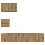 vidaXL Ensemble meuble TV 3 Pièces Chêne artisanal Bois d'ingénierie