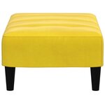 vidaXL Repose-pied jaune 77x55x31 cm velours