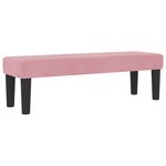 vidaXL Lit à Ressorts avec Matelas & Banc Rose 180x200 cm Velours