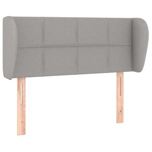 vidaXL Tête de lit avec oreilles Gris clair 93x23x78/88 cm Tissu