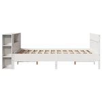 vidaXL Lit bibliothèque sans matelas blanc 135x190 cm bois pin massif