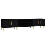 vidaXL Meuble TV noir 180x31 5x40 cm bois d'ingénierie