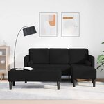 vidaXL Ensemble de Canapés avec coussin 2 Pièces Noir Polyester