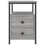 vidaXL Tables de chevet 2 Pièces sonoma gris 34x35 5x50cm bois ingénierie