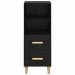 vidaXL Buffet Chêne noir 34 x 34 5 x 90 cm Bois d'ingénierie