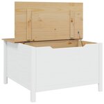 vidaXL Table basse HILL Blanc et marron miel 79 5 x 79 5 x 49 cm