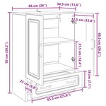 vidaXL Buffet Blanc 66 x 34 5 x 92 cm Bois d'ingénierie