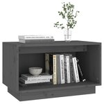 vidaXL Meuble TV Gris 60x35x35 cm Bois de pin massif