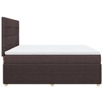 vidaXL Sommier à lattes de lit avec matelas Marron foncé 180x200 cm