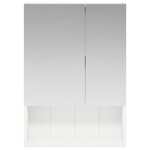 vidaXL Armoire Miroir de Salle de Bain Blanc 50 x 14 5 x 70 cm
