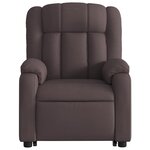 vidaXL Fauteuil inclinable électrique marron foncé tissu