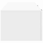 vidaXL Meuble TV mural Montage mural Blanc brillant 78 5 x 41 x 30 cm