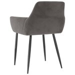 vidaXL Chaises à manger lot de 2 Gris foncé Velours
