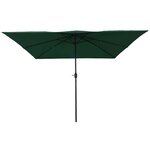 vidaXL Parasol de jardin Vert 295 x 295 x 245 cm Polyester  Acier