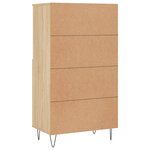 vidaXL Buffet haut Chêne sonoma 60x36x110 cm Bois d'ingénierie