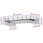 vidaXL Ensemble de canapés d'extérieur 10 pc Naturel