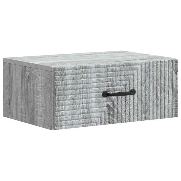 vidaXL Cabinet de chevet mural Sonoma gris 49 x 34 5 x 20 cm