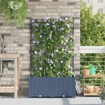 vidaXL Pots de jardin Gris 80 x 40 x 142 cm Acier
