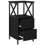 vidaXL Cabinet de Chevet 2 Pièces Chêne noir 34 x 35 5 x 70 cm