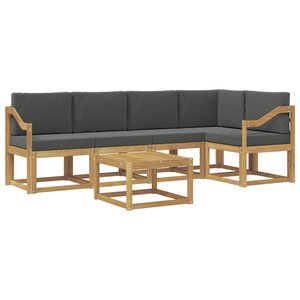 vidaXL Ensemble de canapés d'extérieur 6 pc Blanc et anthracite