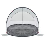 vidaXL Tente de plage 2 personnes gris escamotable imperméable