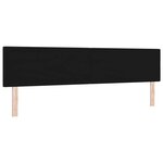 vidaXL Headboard LED en tissu noir avec des boutons de 100 cm