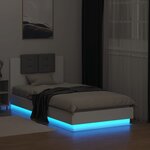 vidaXL Cadre de lit avec tête de lit et lumières LED blanc 75x190 cm