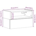 vidaXL Tables de chevet murales 2 Pièces blanc 45x26x28 5 cm