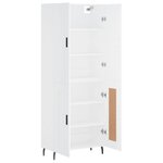 vidaXL Buffet haut Blanc 69 5x34x180 cm Bois d'ingénierie
