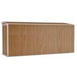 vidaXL Abri de jardin mural marron 118 x 382 x 178 cm Acier galvanisé