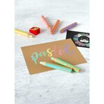 Crayon multi-talents woody 3en1  rond  jaune pastel STABILO