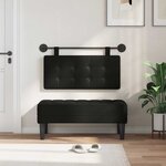 vidaXL Tête de lit suspendue Noir Simili cuir