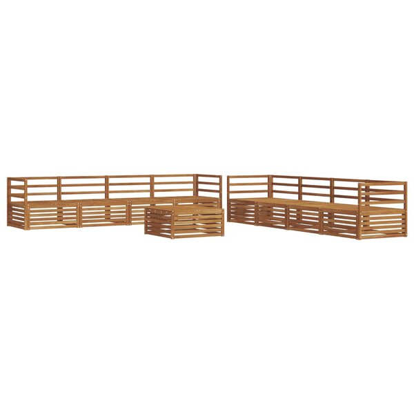vidaXL Ensemble de canapés d'extérieur 9 pc Naturel