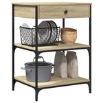 vidaXL Chariot de cuisine chêne sonoma 60x48x89 5 cm bois d'ingénierie