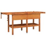vidaXL Établi avec tiroirs et étaux 192x62x83 cm Bois massif d'acacia