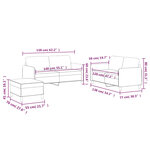 vidaXL Ensemble de canapés 3 Pièces avec coussins Gris clair Tissu
