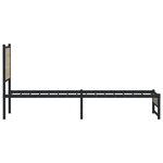 vidaXL Cadre de lit en métal sans matelas chêne sonoma 80x200 cm