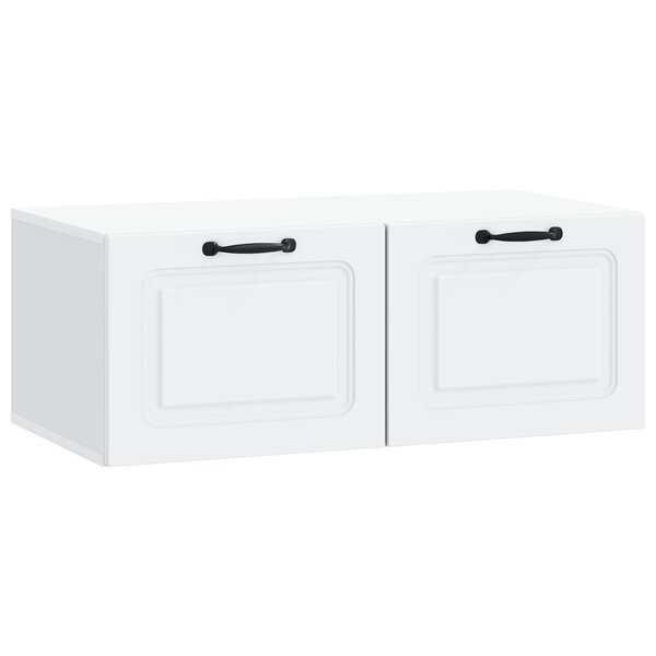 vidaXL Meuble TV mural Blanc 78 5 x 41 x 30 cm Bois d'ingénierie