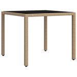 vidaXL Ensemble de repas extérieur 5 Pièces Beige et Gris clair