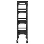 vidaXL Chariot de cuisine noir 53x20x76 cm bois d'ingénierie