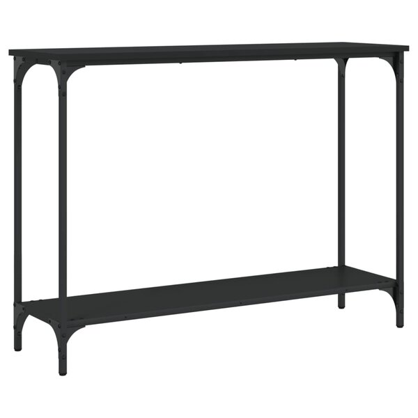 vidaXL Table console noir 101x30 5x75 cm bois d'ingénierie