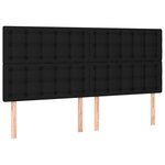 vidaXL Sommier à lattes de lit avec matelas Noir 200x200 cm Tissu