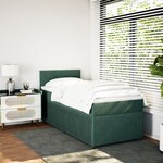 vidaXL Sommier à lattes de lit et matelas Vert foncé 80x200 cm Velours