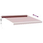 vidaXL Auvent rétractable automatique avec LED bordeaux 400x300 cm