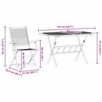 vidaXL Ensemble de salle à manger pour jardin 7 Pièces Marron