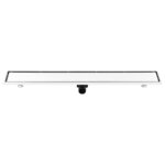 vidaXL Drain de douche avec couvercle 2en1 103x14 cm Acier inoxydable