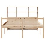 vidaXL Lit bibliothèque sans matelas 140x190 cm bois de pin massif
