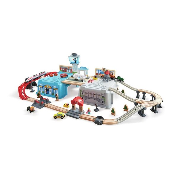 Hape E3773 - Paysage urbain train dans boîte de rangement