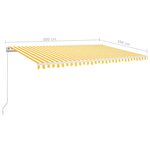 vidaXL Auvent manuel rétractable 500x350 cm Jaune et blanc