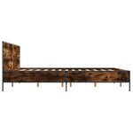 vidaXL Cadre de lit sans matelas chêne fumé 180x200 cm
